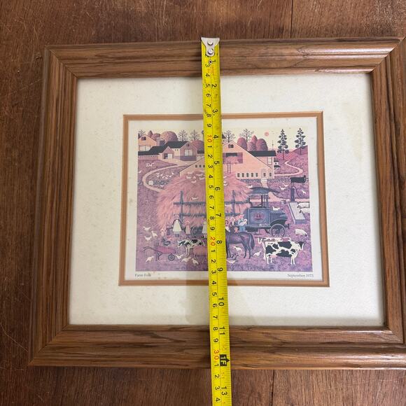 Charles Wysocki VINTAGE Farm Folk Frame Print‎ 12 x 14 inches - Picture 8 of 10